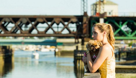 Gazing out at the river